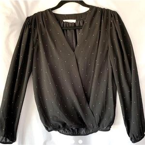 ELODIE Sheer Black Blouse
Size Medium